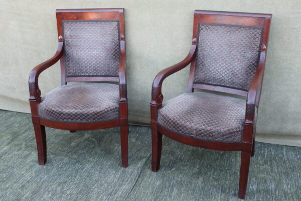 French Louis Phillipe C1830 mahogany side chairs.